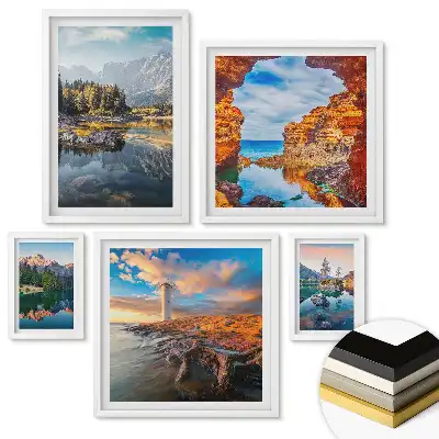 Nástěnná galerie Kouzelná města v černobílém provedení