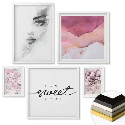 Nástěnná galerie Stylová kombinace barev a tvarů