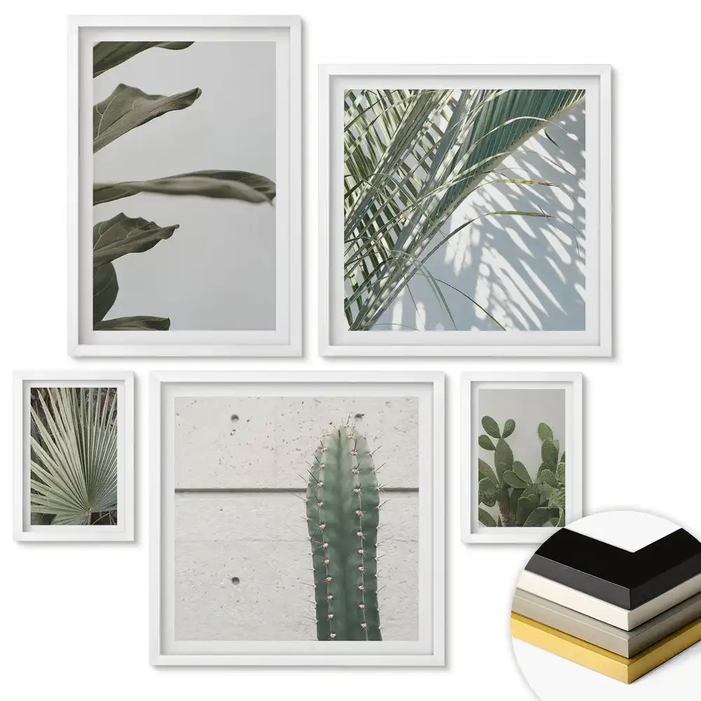 Nástěnná galerie Zelené inspirace v minimalistickém stylu
