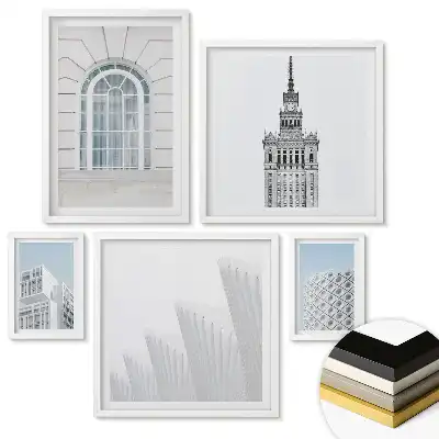 Sada 5 obrazů v rámu Moderní architektonické formy v harmonii