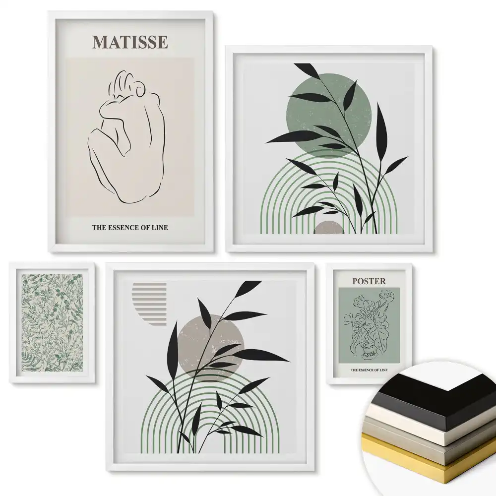 Nástěnná galerie Inspirace rostlinami v moderním stylu