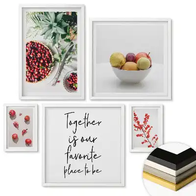 Nástěnná galerie Ovocné inspirace v minimalistickém stylu