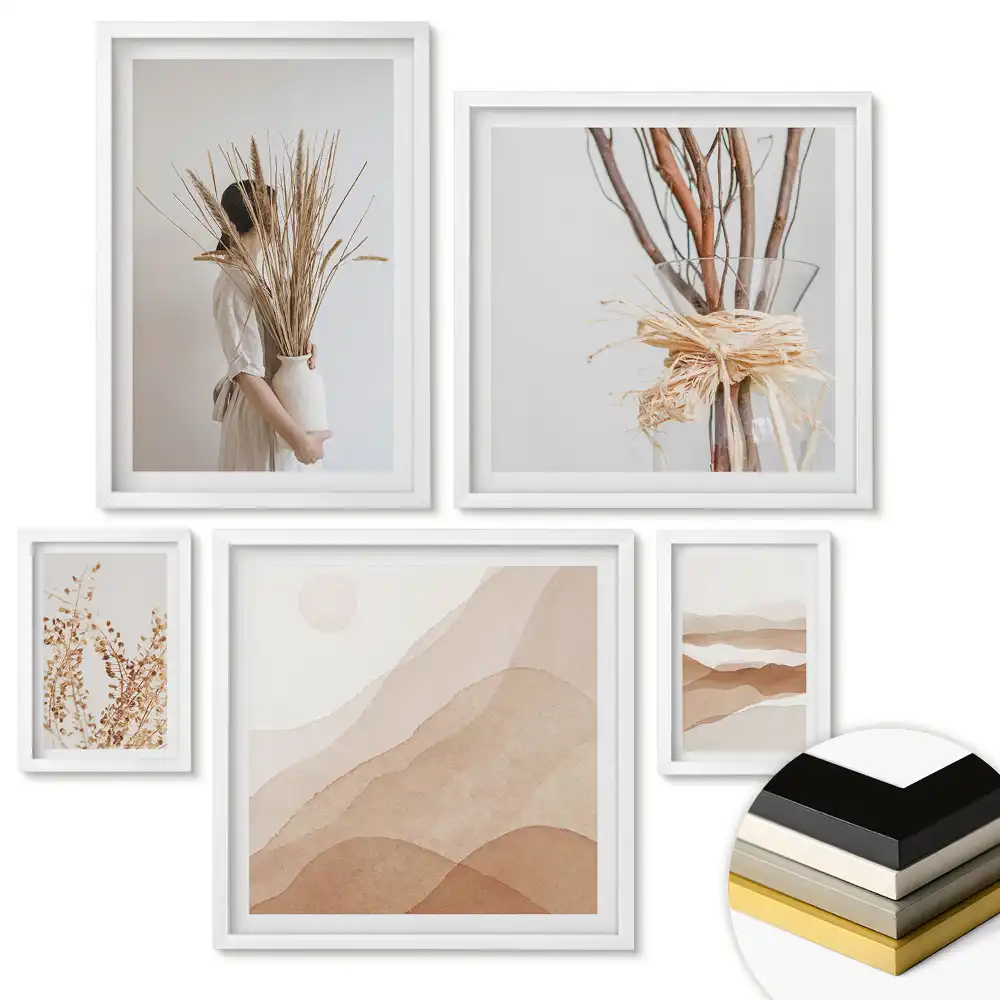 Nástěnná galerie Přirozená krása v minimalistickém stylu
