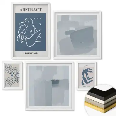 Nástěnná galerie s moderním minimalistickým uměním