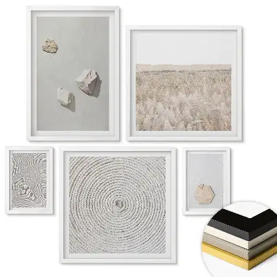 Nástěnná galerie Minimalistická krása přírody a textur