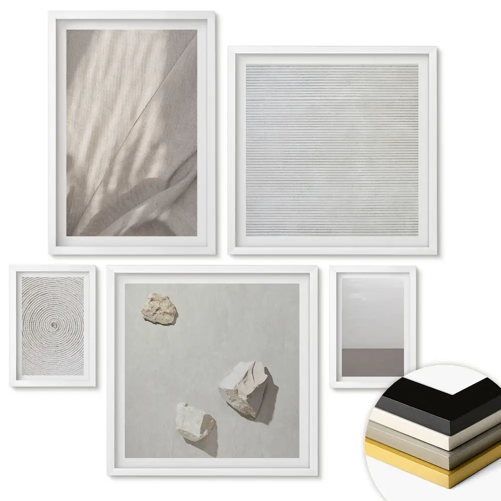 Nástěnná galerie Minimalistická kompozice s přírodními prvky
