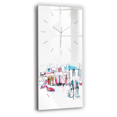 Skleněné hodiny nástěnné vertikální Prvek ženskosti