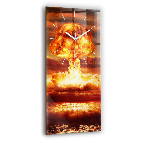 Hodiny na skle vertikální Výbuch atomové bomby