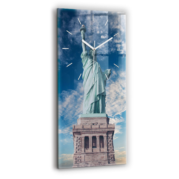 Hodiny na skle vertikální Socha Svobody New York