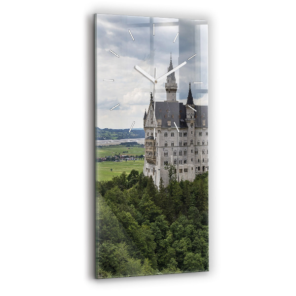 Skleněné hodiny vertikální Zámek Neuschwanstein