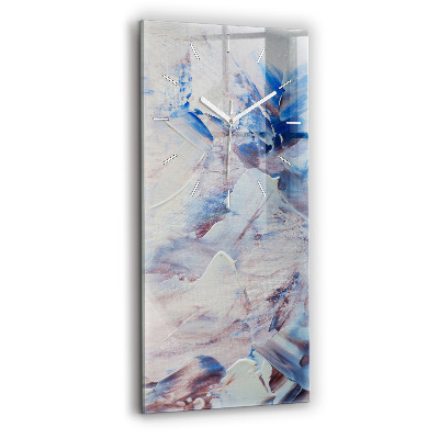 Skleněné hodiny nástěnné vertikální Textura abstraktní barvy