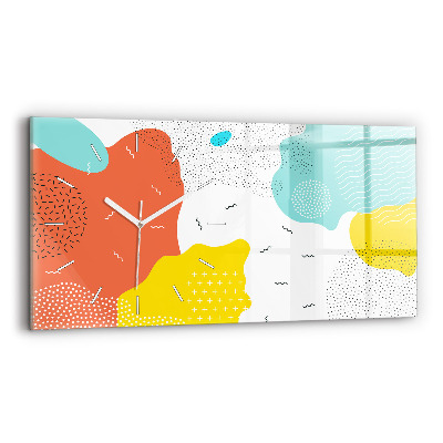 Skleněné hodiny horizontální POP abstraktní