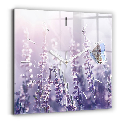 Skleněné hodiny na stěnu Abstrakce