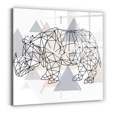 Skleněné nástěnné hodiny Geometrický vzor