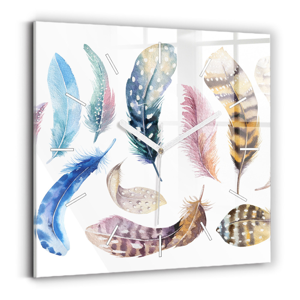 Skleněné hodiny na stěnu Retro umělecká ilustrace