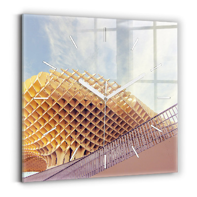 Skleněné nástěnné hodiny Vyhlídka v Seville