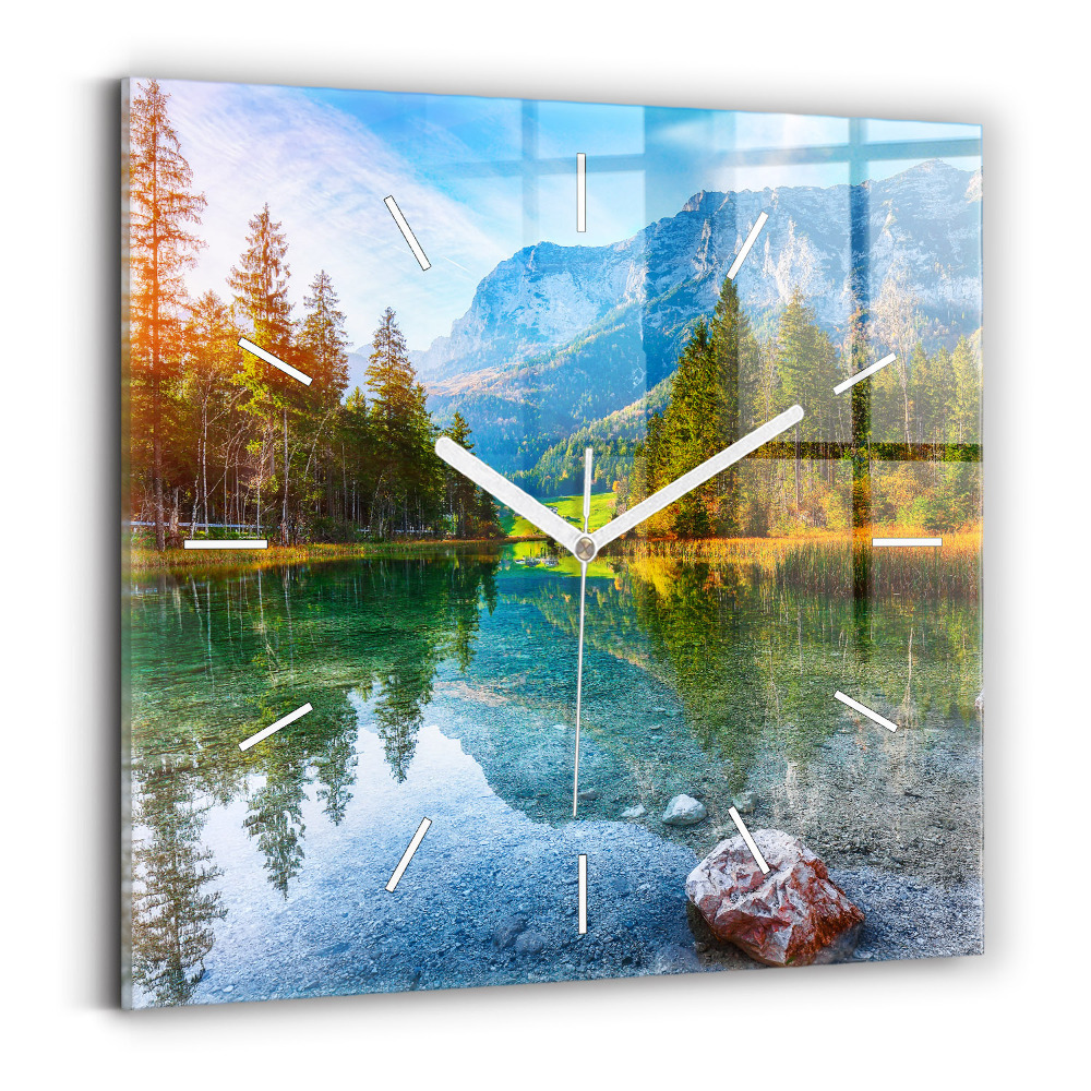 Skleněné hodiny Řeka hory Krajina