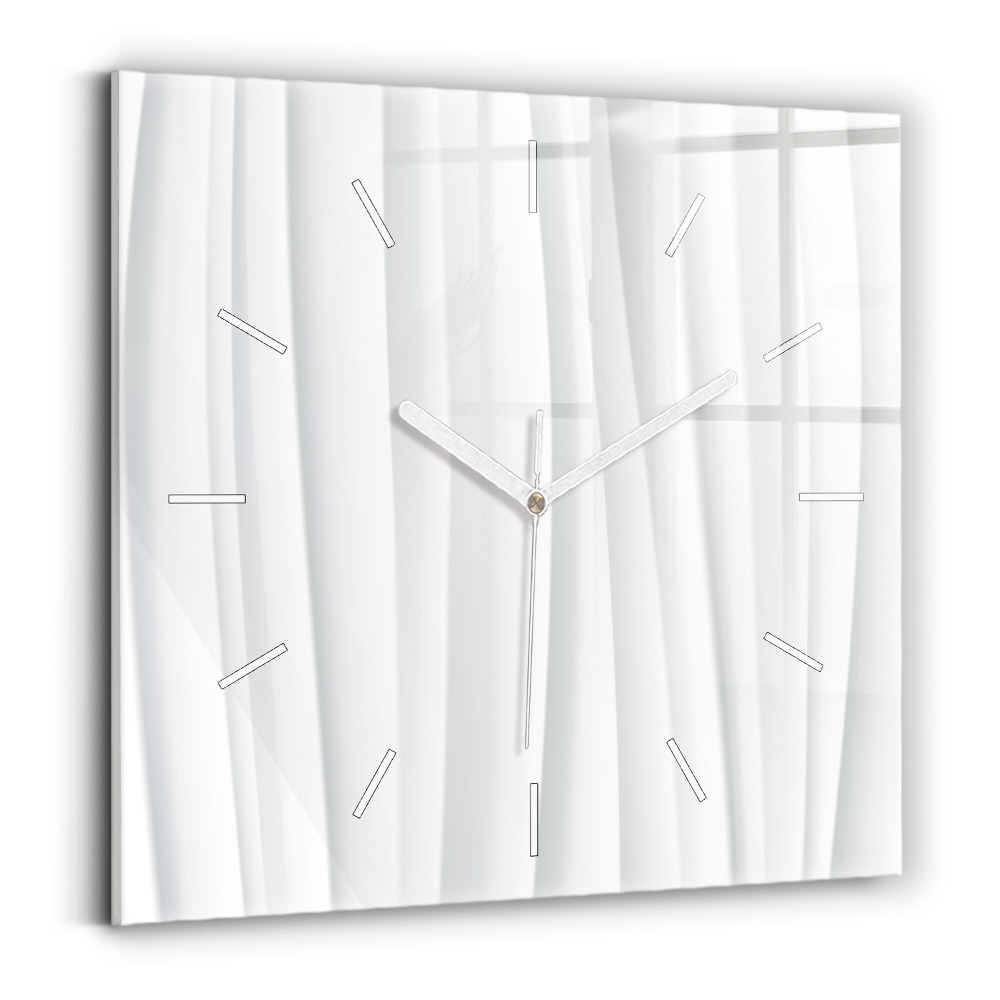 Skleněné hodiny na stěnu Textura vln