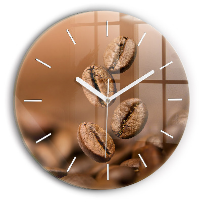 Skleněné hodiny s fotkou kulaté Abstraktní barvy