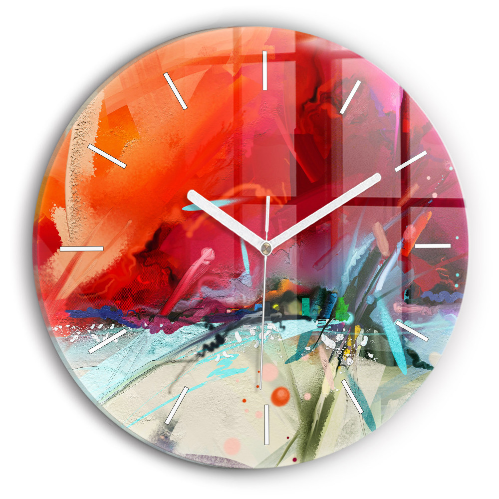 Nástěnné hodiny skleněné kulaté Řady koření