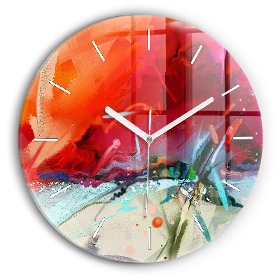 Nástěnné hodiny skleněné kulaté Řady koření