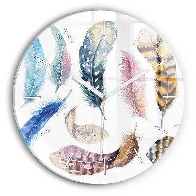 Skleněné hodiny kulaté Retro umělecká ilustrace